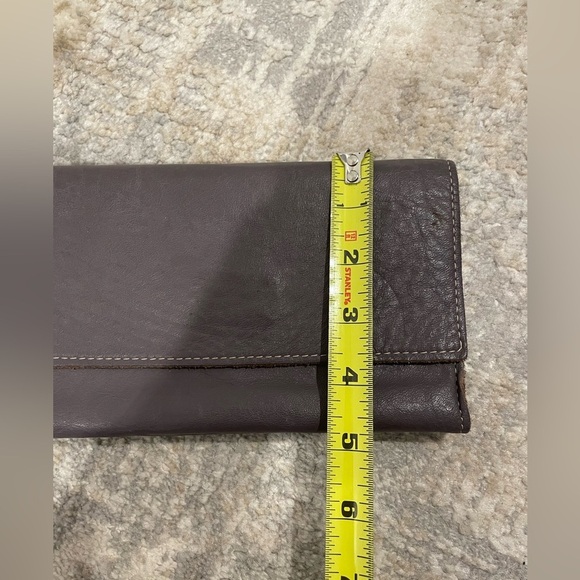 Leather Master Brantford Ont. Canada Quality Leather Wallet Raw Edge Deep Purple - Picture 9 of 9